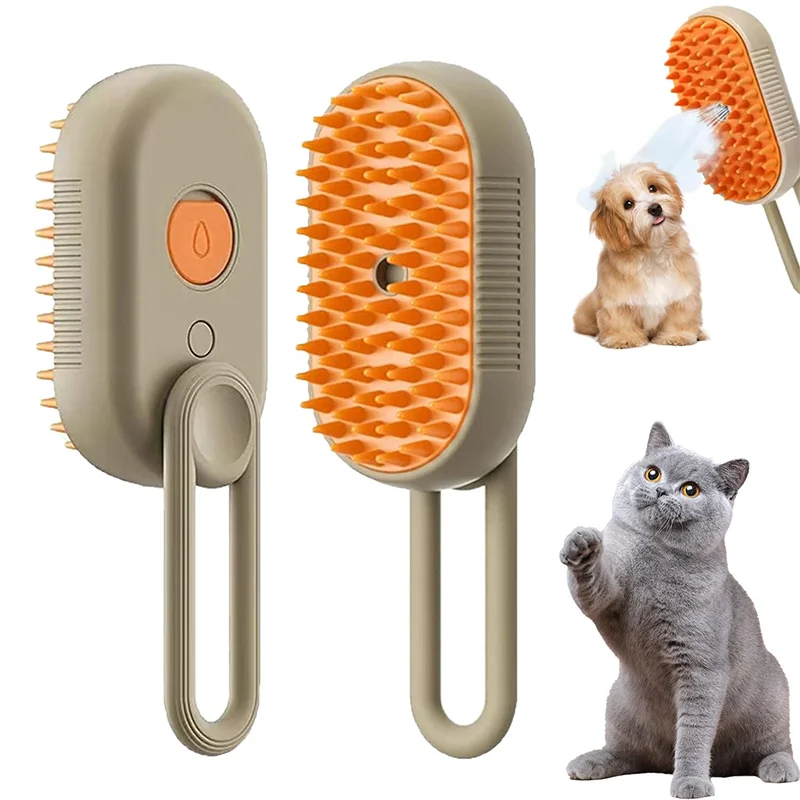 3-in-1 Electric pet grooming brush - spray, message & Deshed all in One for Dogs or Cats
