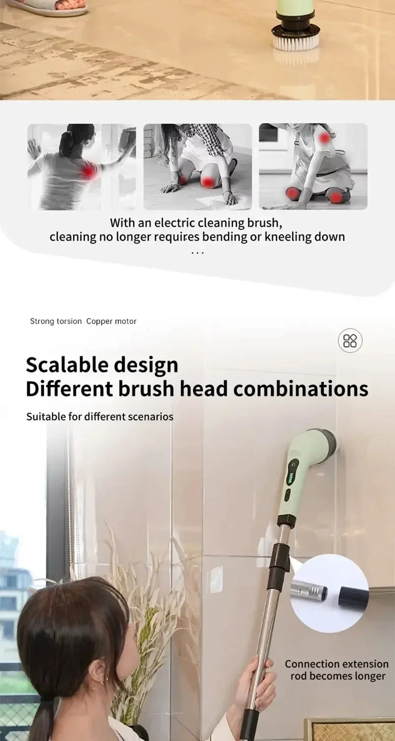 PowerScrub™ Cordless Electric Spin Scrubber, Powerful multi-surface cleaning for bathrooms, kitchens, tubs, tile, grout, and more.
