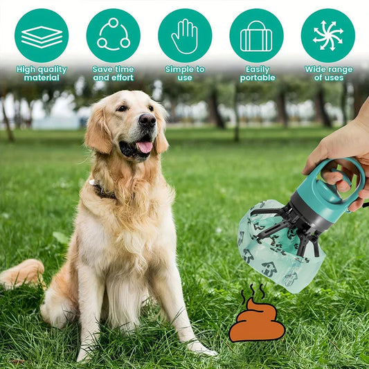 Hands-Free Dog Pooper Scooper With Built-in Bag Dispenser- Quick, Clean & No-Touch Pickup