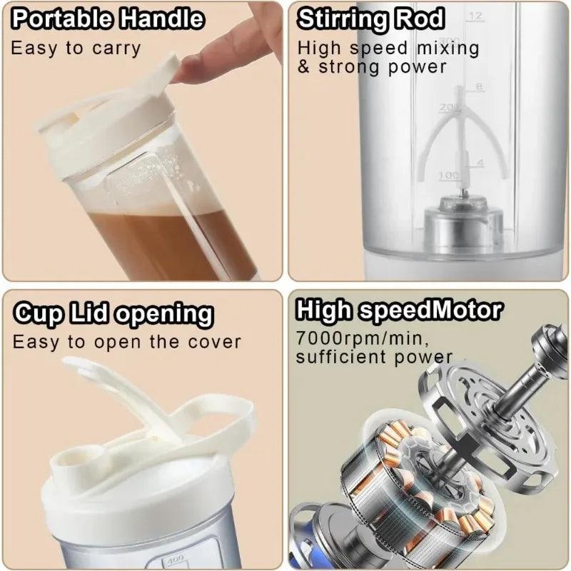 MixPro™ Electric self - stirring shaker for smooth protein shakes in seconds, No clumps