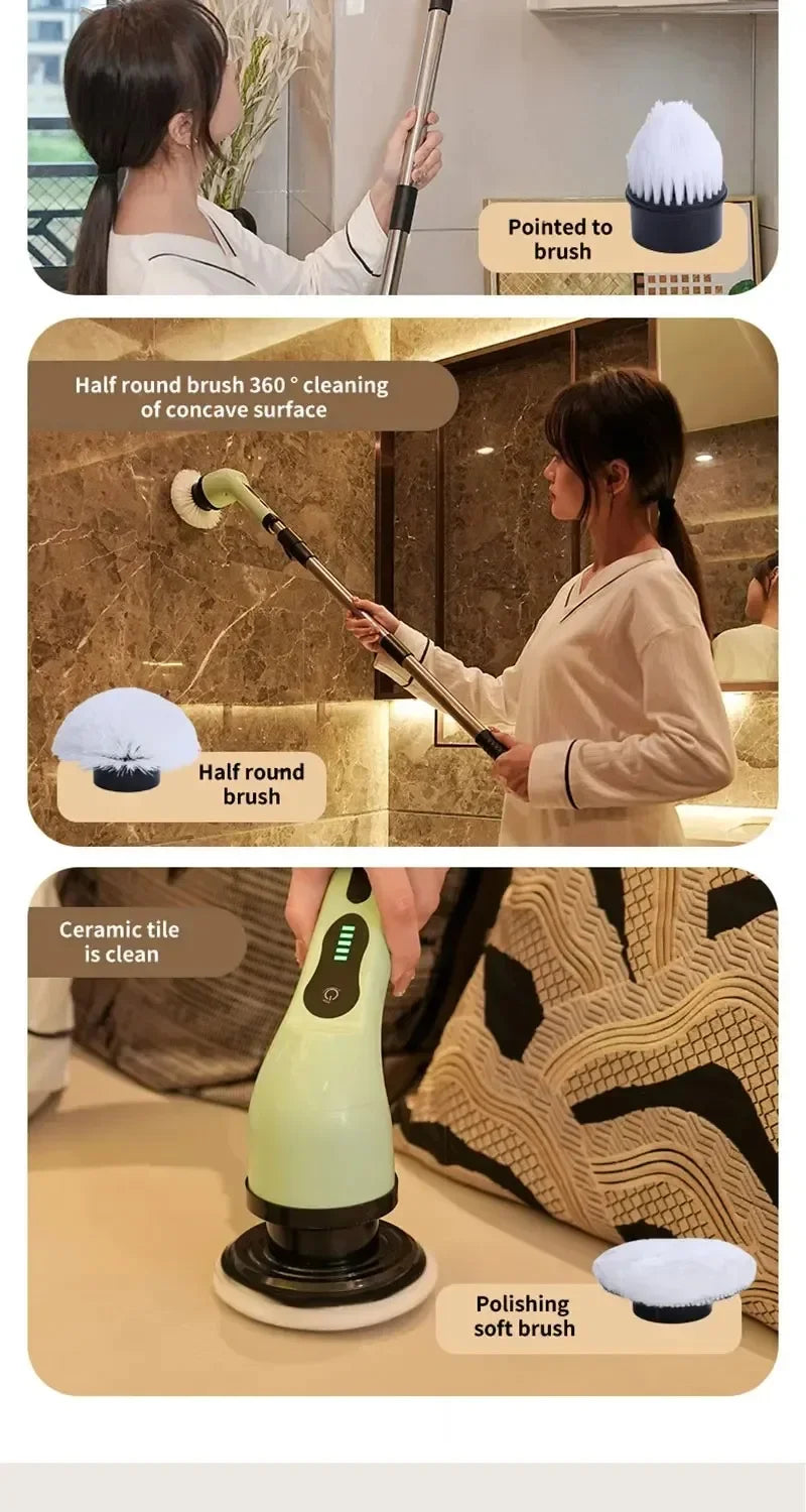 PowerScrub™ Cordless Electric Spin Scrubber, Powerful multi-surface cleaning for bathrooms, kitchens, tubs, tile, grout, and more.
