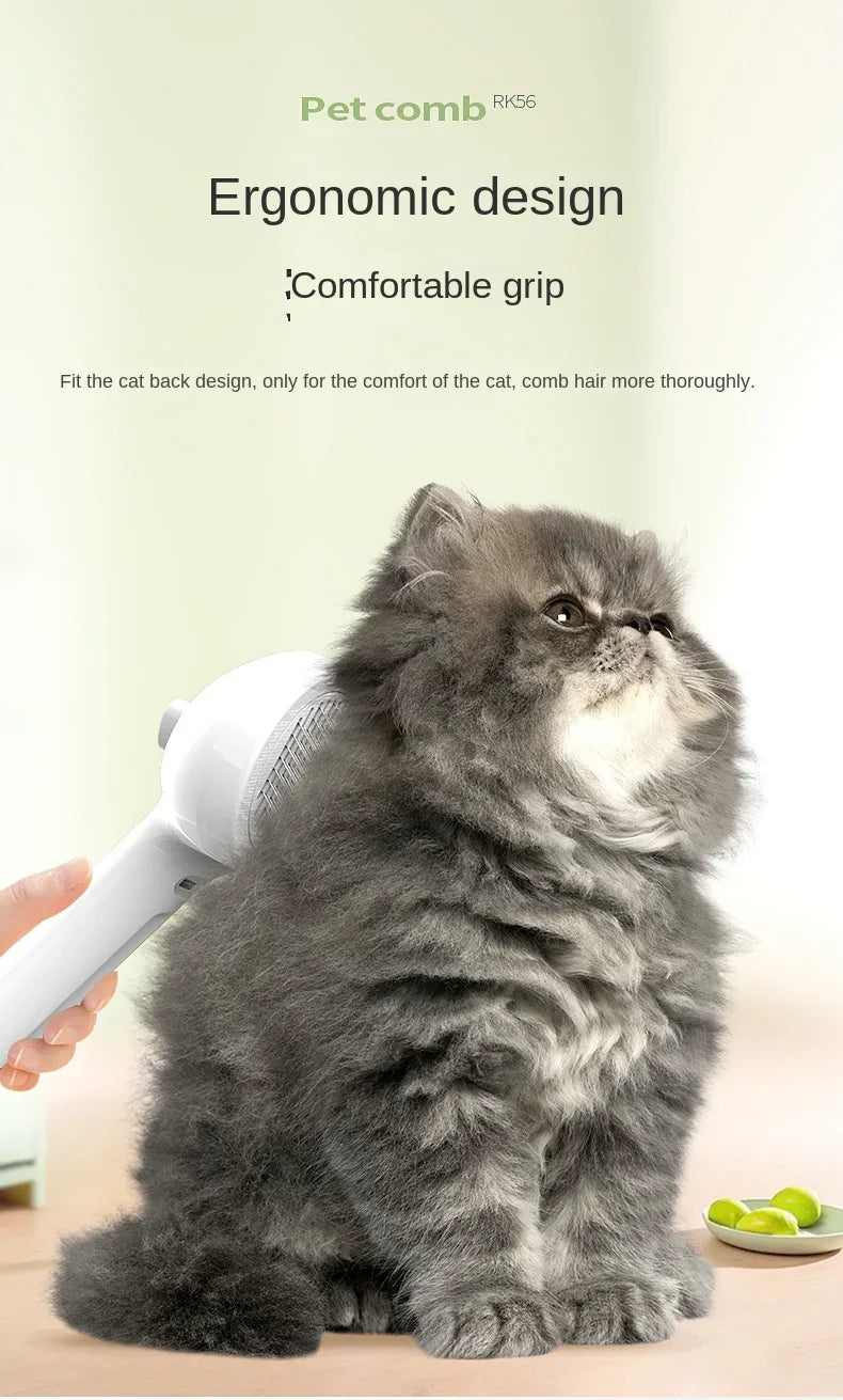 3-in-1 Electric pet grooming brush - spray, message & Deshed all in One for Dogs or Cats