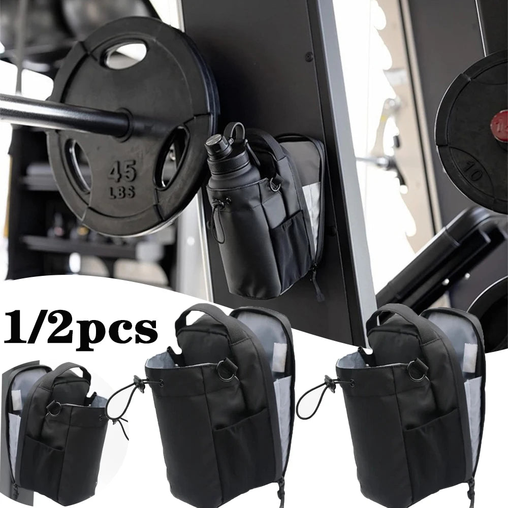 Magnetic Water Bottle Holder Bag (1–2 Pack) – Waterproof Polyester for Gym & Outdoor activity use with strong shoulder Strap