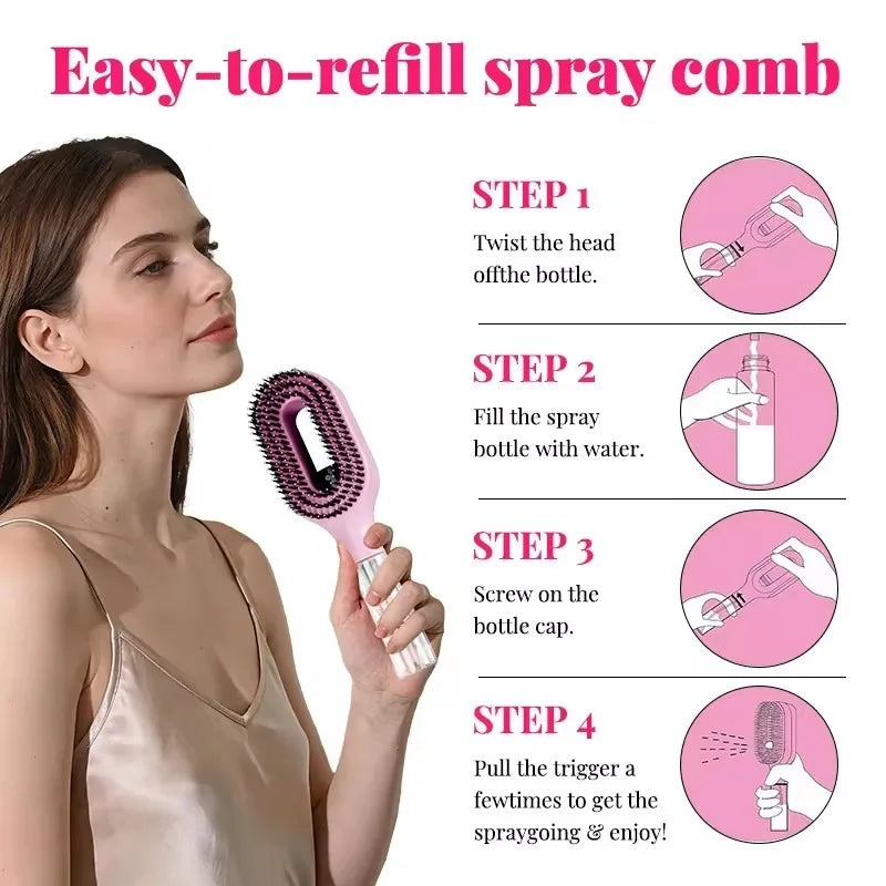 2-in-1 Detangling Spray Brush