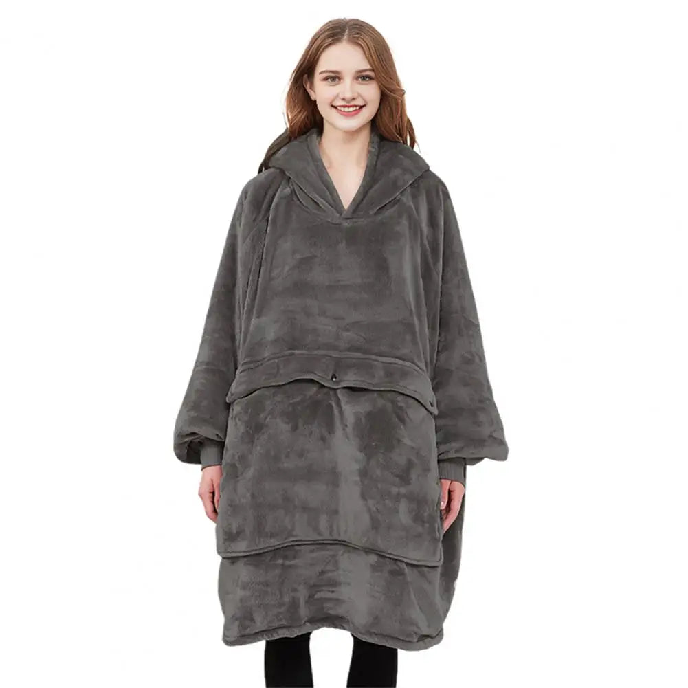 Heated Blanket Hoodie USB – Sherpa Lined Wearable Warmth with 3 Heat Settings & Heated Front Pockets