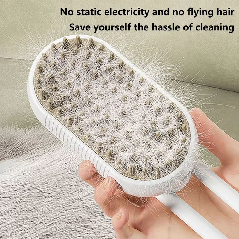 3-in-1 Electric pet grooming brush - spray, message & Deshed all in One for Dogs or Cats