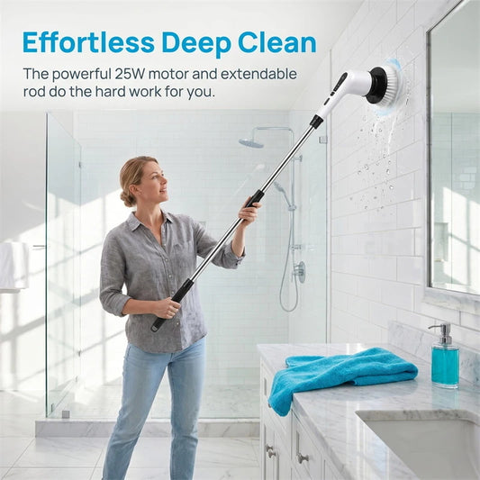 PowerScrub™ Cordless Electric Spin Scrubber, Powerful multi-surface cleaning for bathrooms, kitchens, tubs, tile, grout, and more.