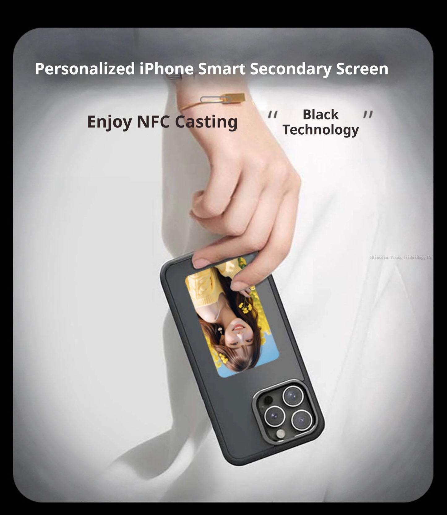 Smart NFC Phone Case - Instantly Turn Your Phone Case Into a Custom Moving Display and battery Free!