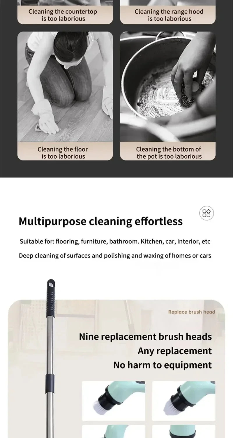 PowerScrub™ Cordless Electric Spin Scrubber, Powerful multi-surface cleaning for bathrooms, kitchens, tubs, tile, grout, and more.