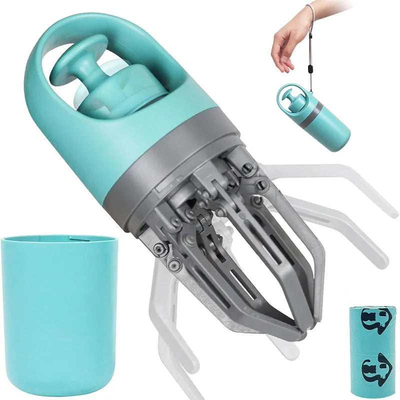 Hands-Free Dog Pooper Scooper With Built-in Bag Dispenser- Quick, Clean & No-Touch Pickup